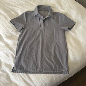Figs XXS Light Gray Collared Scrub Top